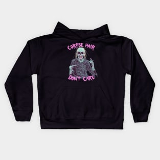 Corpse Hair Don't Care Kids Hoodie